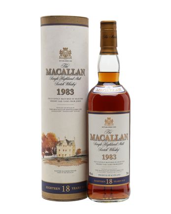 Macallan 1983 18 Jahre alt Vintage Label