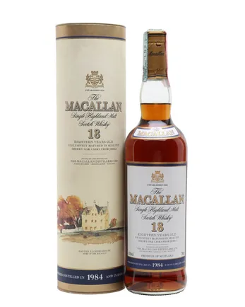 Macallan 1984 18 Jahre alt Vintage Label