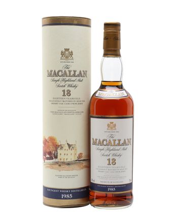 Macallan 1985 18 Jahre alt Vintage Label