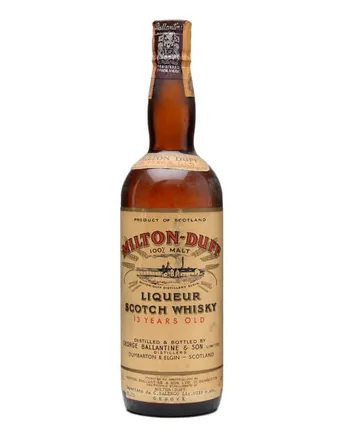 Miltonduff 13 Jahre alt Liqueur Whisky Bottled 1950s