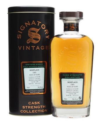 Mortlach 1991 20 Jahre alt Sherry Butt #7706 Signatory Cask Strength Collection