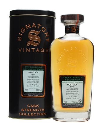 Mortlach 1991 21 Jahre alt Sherry Butt #12943 Signatory Cask Strength Collection