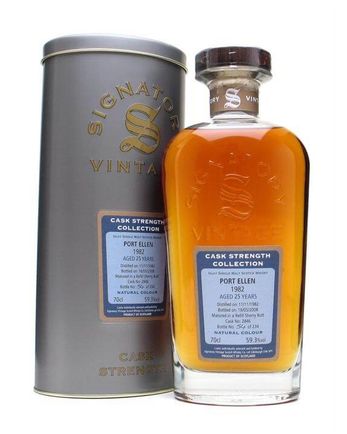 Port Ellen 1982 25 Jahre alt Sherry Cask Signatory Cask Strength Collection Bottled 2008