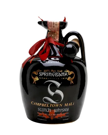 Springbank 10 Jahre alt Black Ceramic Jug Bottled 1980s