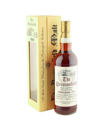 Springbank 1970 34 Jahre alt Sherry Cask Prestonfield